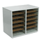 Safco Fiberboard Literature Sorter, 12 Sections, 19 5/8 x 11 7/8 x 16 1/8, Gray SAF9420GR