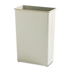 Safco Fire-Safe Wastebasket, Rectangular, Steel, 22 gal, Sand SAF9618SA