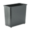 Safco Fire-Safe Wastebasket, Rectangular, Steel, 27 1/2 qt, Black SAF9616BL