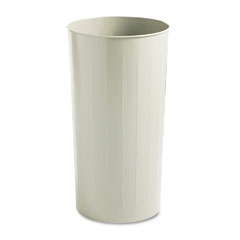 Safco Fire-Safe Wastebasket, Round, Steel, 20 gal, Sand SAF9610SA