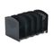 Safco Five-Section Adjustable Book Rack, Steel, 15 1/4 x 9 x 9, Black SAF3116BL