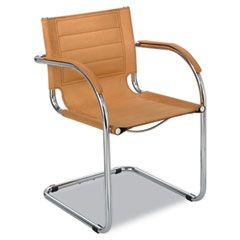 Safco Flaunt Series Guest Chair, Camel/Chrome SAF3457CM
