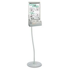 Safco Floor Hygiene Station with Stand, Silver, 11 1/2 x 5 x 64 SAF4262SL