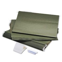 Safco Hanging File Folders, Compressed Paper Fiber, 18 x 14, Green, 25/Box SAF5038