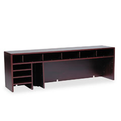 Safco High-Clearance Desktop Organizer, 12 Sections, 57 1/2 x 12 x 18, Mahogany SAF3661MH