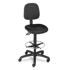 Safco Highland Multi-Task Swivel Stool, 23-33" Seat Height, Black SAF3440BL