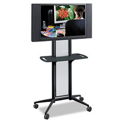 Safco Impromptu Flat Panel TV Cart, 38w x 20d x 65-1/2h, Metallic Gray SAF8926BL
