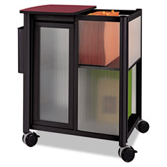 Safco Impromptu Mobile Storage Center W/ Hanging File, 23-1/2 x 17-1/4 x 26-1/2, Black SAF5378BL