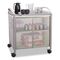 Safco Impromptu Refreshment Cart, 1-Shelf, 34 x 21 1/4 x 36 1/2, Silver/Gray SAF8966GR