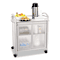 Safco Impromptu Refreshment Cart, 1-Shelf, 34 x 21 1/4 x 36 1/2, Silver/Gray SAF8966GR