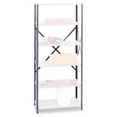 Safco Industrial Steel Shelving Post Kit, 4 Posts, 1-1/2w x 1-1/2d x 85h, Dark Gray SAF6256