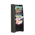 Safco Leather Look Magazine Rack, 5 Compartments, 10-3/4w x 5d x 24h, Black SAF5575BL