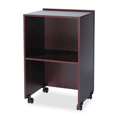 Safco Lectern Base/Media Cart, 21-1/4w x 17-1/2d x 33-3/4h, Mahogany SAF8917MH