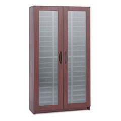 Safco Literature Organizer, Particleboard/Polycarbonite, 60 Compartments, Mahogany SAF9355MH
