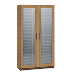 Safco Literature Organizer, Particleboard/Polycarbonite, 60 Compartments, Medium Oak SAF9355MO