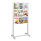 Safco Luxe Magazine Rack, 9 Compartments, 31-3/4w x 20d x 62-3/4h, Silver/Clear SAF4135SL