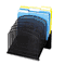 Safco Mesh Desk Organizer, Eight Sections, Steel, 11 1/4 x 10 7/8 x 13 3/4, Black SAF3258BL