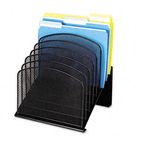 Safco Mesh Desk Organizer, Eight Sections, Steel, 11 1/4 x 10 7/8 x 13 3/4, Black SAF3258BL