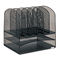 Safco Mesh Desk Organizer, Eight Sections, Steel, 13 1/2 x 11 3/8 x 13, Black SAF3255BL