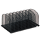 Safco Mesh Desk Organizer, Eight Sections, Steel, 19 3/8 x 11 3/8 x 8, Black SAF3253BL