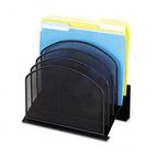 Safco Mesh Desk Organizer, Five-Tiered Sections, Steel, 11 1/4 x 7 1/8 x 11 5/8, Black SAF3257BL