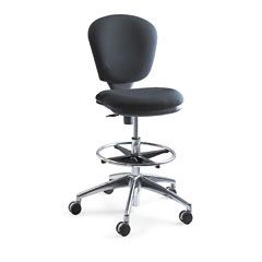 Safco Metro Extended Height Swivel/Tilt Chair, 22-33" Seat Height, Black/Fabric SAF3442BL