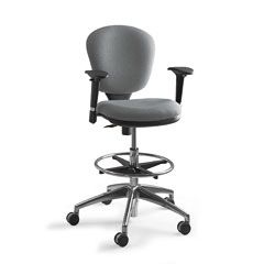 Safco Metro Extended Height Swivel/Tilt Chair, 22-33" Seat Height, Gray/Fabric SAF3442GR