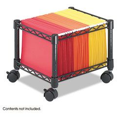 Safco Mini Mobile Wire File Cart, Steel Wire, 15-1/2w x 14d x 12-1/2h, Black SAF5220BL