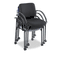 Safco Moto Stacking Chairs, Black Fabric Upholstery, 2/Carton SAF4184BL