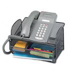 Safco Onyx Angled Mesh Steel Telephone Stand, 11 3/4 x 9 1/4 x 7, Black SAF2160BL