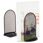 Safco Onyx Bookends, Standard, 5 1/2 x 4 3/4 x 8 1/2, Heavy Gauge Steel, Black SAF3273BL