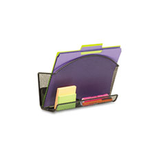 Safco Onyx Magnetic Mesh File Pocket with Accessory Organizer SAF4180BL