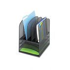 Safco Onyx Mesh Desk Organizer, Eight Sections, 11 3/8 x 9 1/2 x 13, Black SAF3266BL