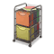 Safco Onyx Mesh Mobile Double File, 1-Shelf, 15-1/2 x 17-1/4 x 27-1/4, Black SAF5212BL