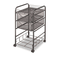 Safco Onyx Mesh Mobile File w/Four Supply Drawers, 15-3/4w x 17d x 27h, Black SAF5214BL