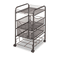 Safco Onyx Mesh Mobile File w/Four Supply Drawers, 15-3/4w x 17d x 27h, Black SAF5214BL