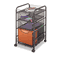 Safco Onyx Mesh Mobile File w/Two Supply Drawers, 15-1/2w x 17d x 27h, Black SAF5213BL
