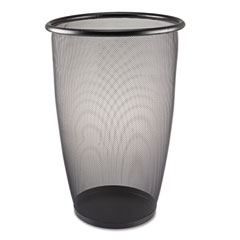 Safco Onyx Round Mesh Wastebasket, Steel Mesh, 9 gal, Black SAF9718BL