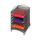 Safco Onyx Steel Mesh Lliterature Sorter, Six Compartments, Black SAF9431BL