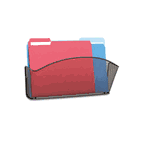 Safco Onyx Steel Wall Pocket, Legal, Black 15 x 3 x 9 SAF5653BL