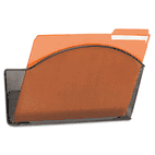 Safco Onyx Steel Wall Pocket, Letter, Black, 12 x 3 x 9 SAF5651BL