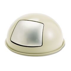 Safco Optional Push Top Dome Lid for 20 gal Round Wastebasket, 16' Diameter, Sand SAF9609SA