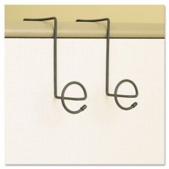 Safco Panelmate Wire Coat Hooks with Plastic Ends, 7 x 7 1/4, Charcoal, 2/Pack SAF4148CH