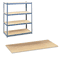 Safco Particleboard Shelves for Steel Pack Archival Shelving, 69w x 33d, Box of 4 SAF5261