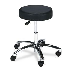 Safco Pneumatic Lift Height-Adjustable Lab Stools, 17-22, Black SAF3431BL