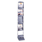 Safco Portable Folding Literature Display, 10w x 13-1/4d x 56h, Metallic Gray SAF4132GR