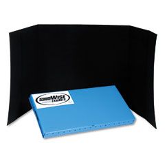 Safco Portable Foldout Tabletop Display, Fabric/Hollow-Core Plastic, 72x34, Black SAF2325BL