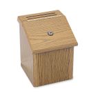 Safco Products 4230MO Wood Locking Suggestion Box, Medium Oak