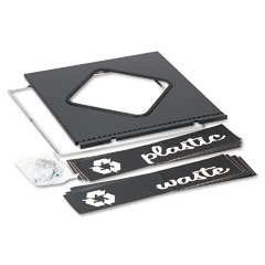 Safco Public Square Recycling Containers Lids, 15 1/4 x 15 1/4 x 2, Black SAF2989BL