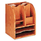 Safco Radius Front Corner Organizer, Eight Sections, 13 1/4 x 11 x 16 1/2, Oak SAF9425MO